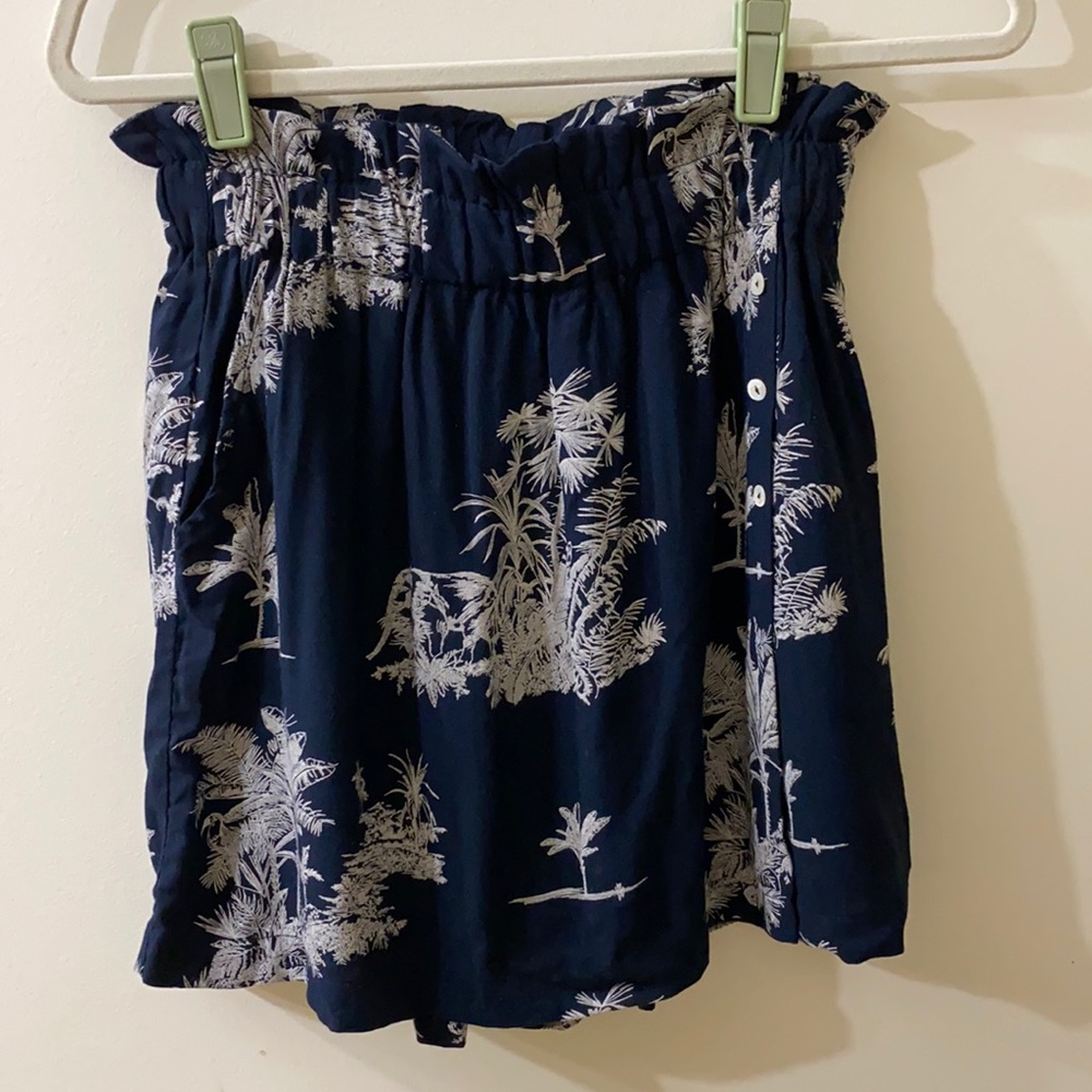 Mango high waisted navy skort size small